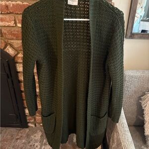 Sienna Sky Forest Green Knit Cardigan